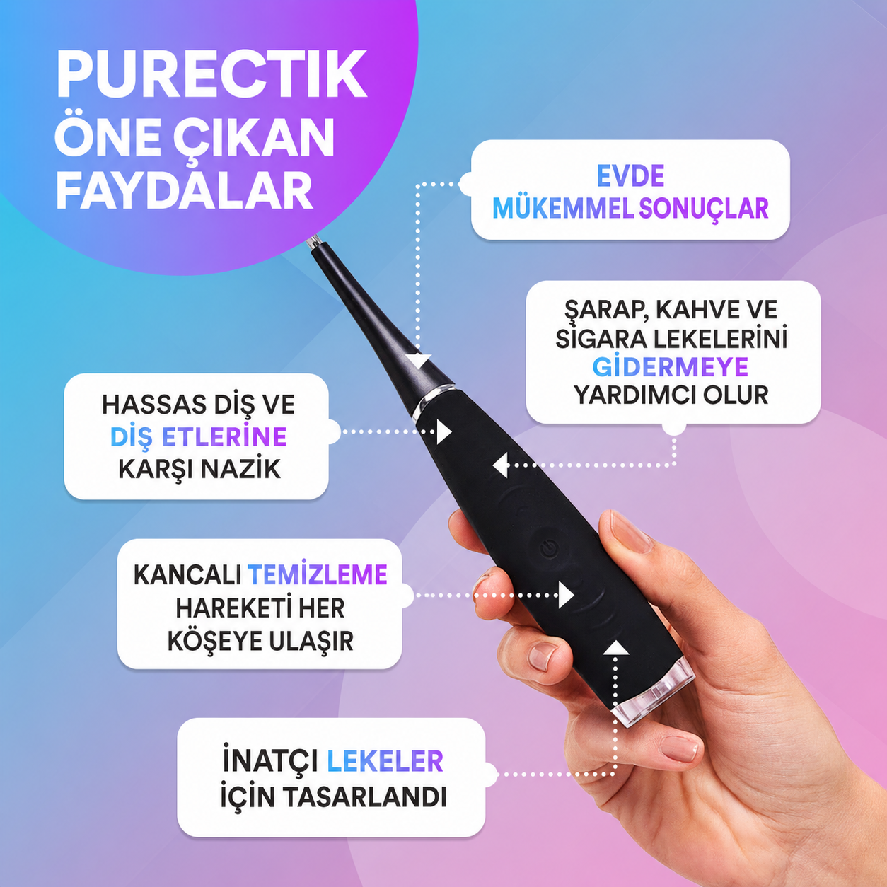 Purectik™ Ultrasonik Diş Temizleme Cihazı